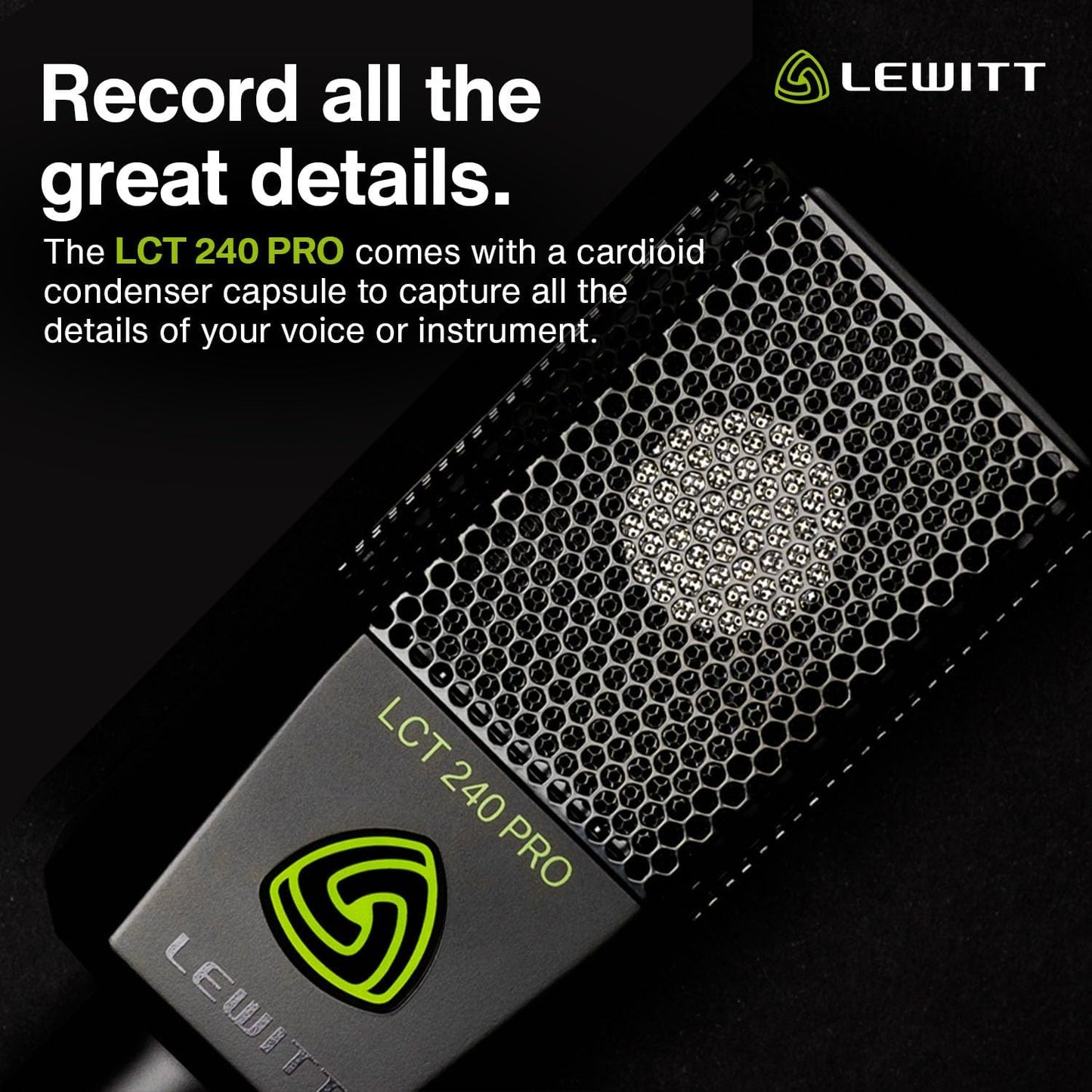 Lewitt LCT 240 Pro Black Condenser Microphone