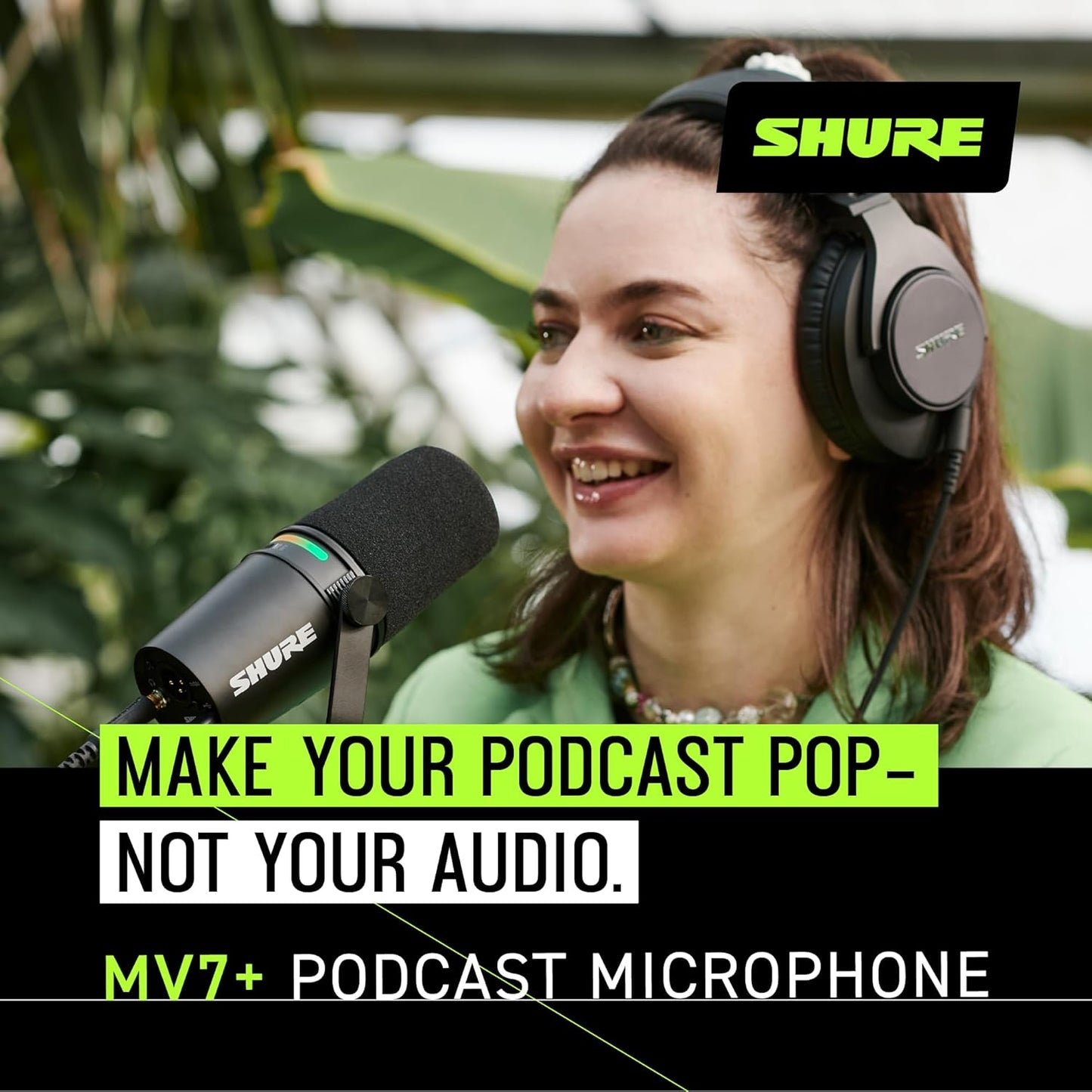 Shure MV7+-K USB/XLR Podcast Dynamic Microphone Black