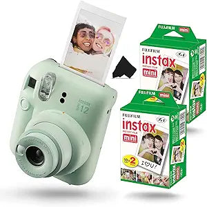 Fujifilm Instax Mini 12 Mint Green Instant Camera Kit
