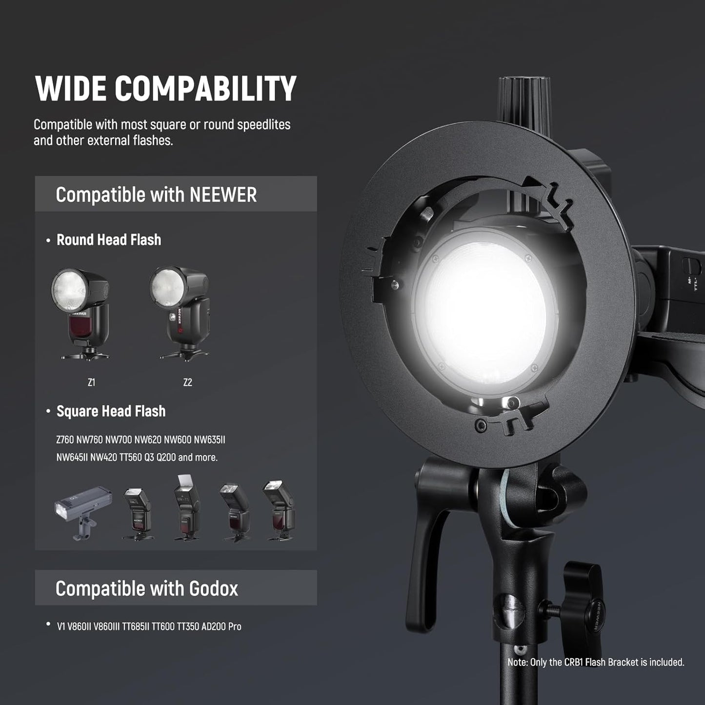 Neewer 10103058 S-Type Bowens Mount Speedlite Bracket