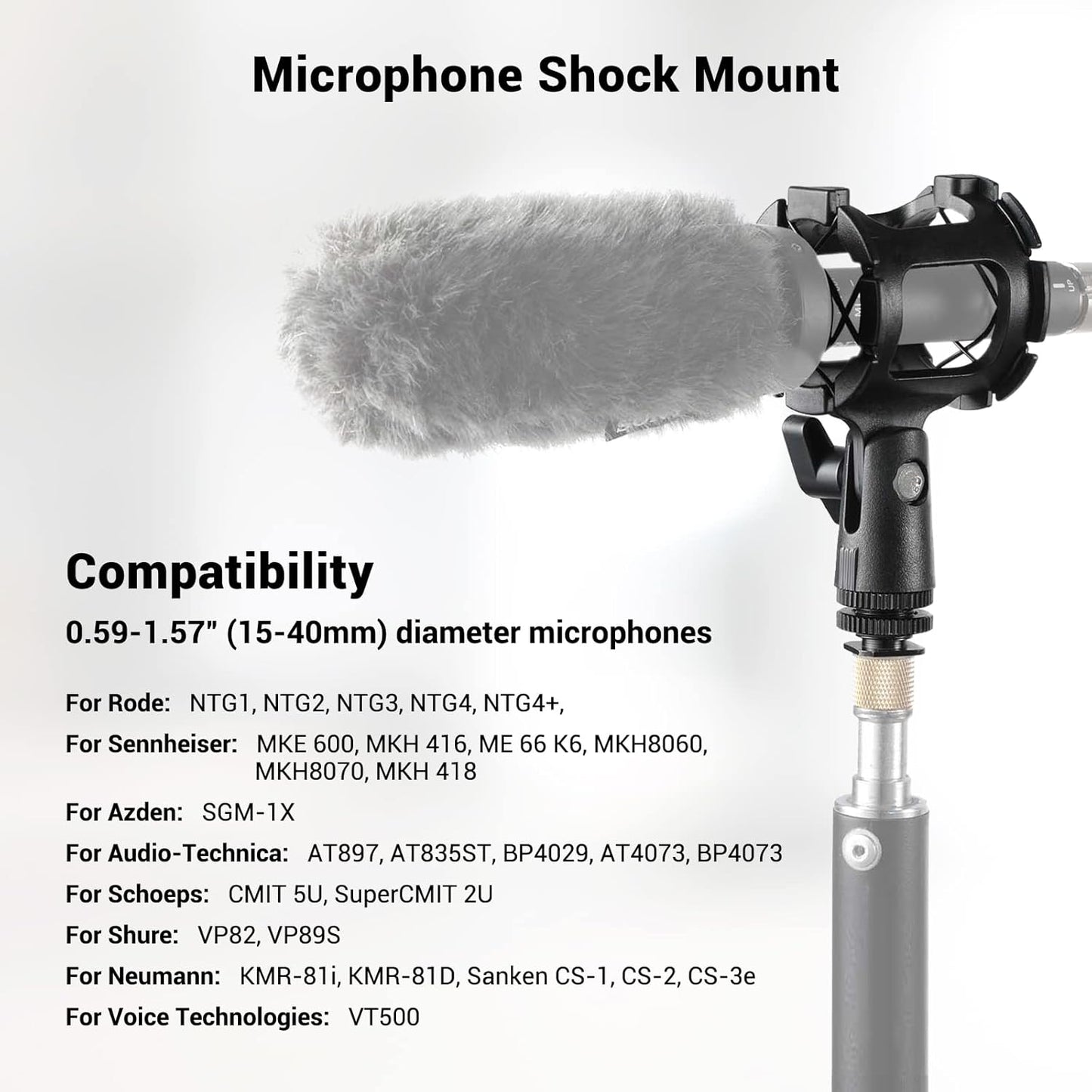SmallRig SR-FA01-1859 Microphone Shock Mount with Cold Shoe