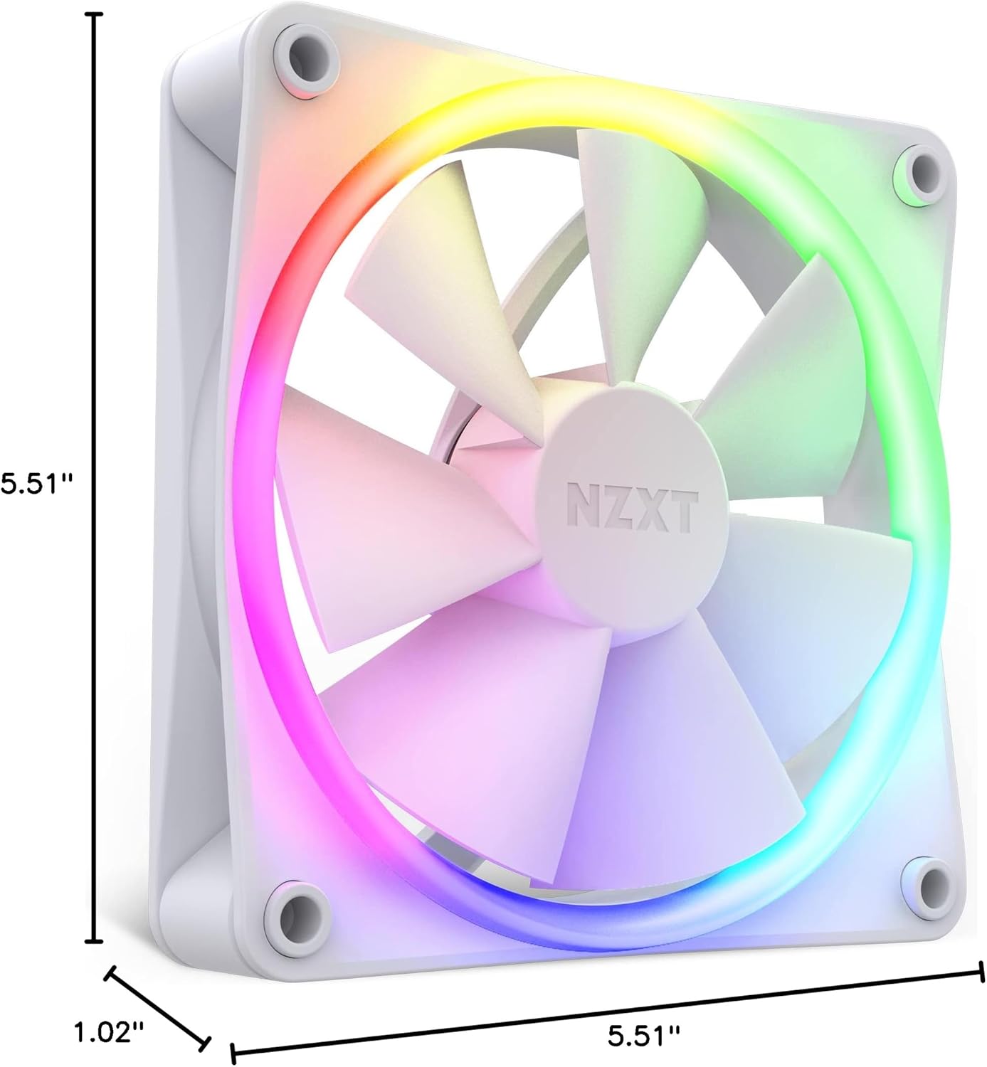 NZXT RF-R12SF-W1 F120 RGB White 120mm Fan