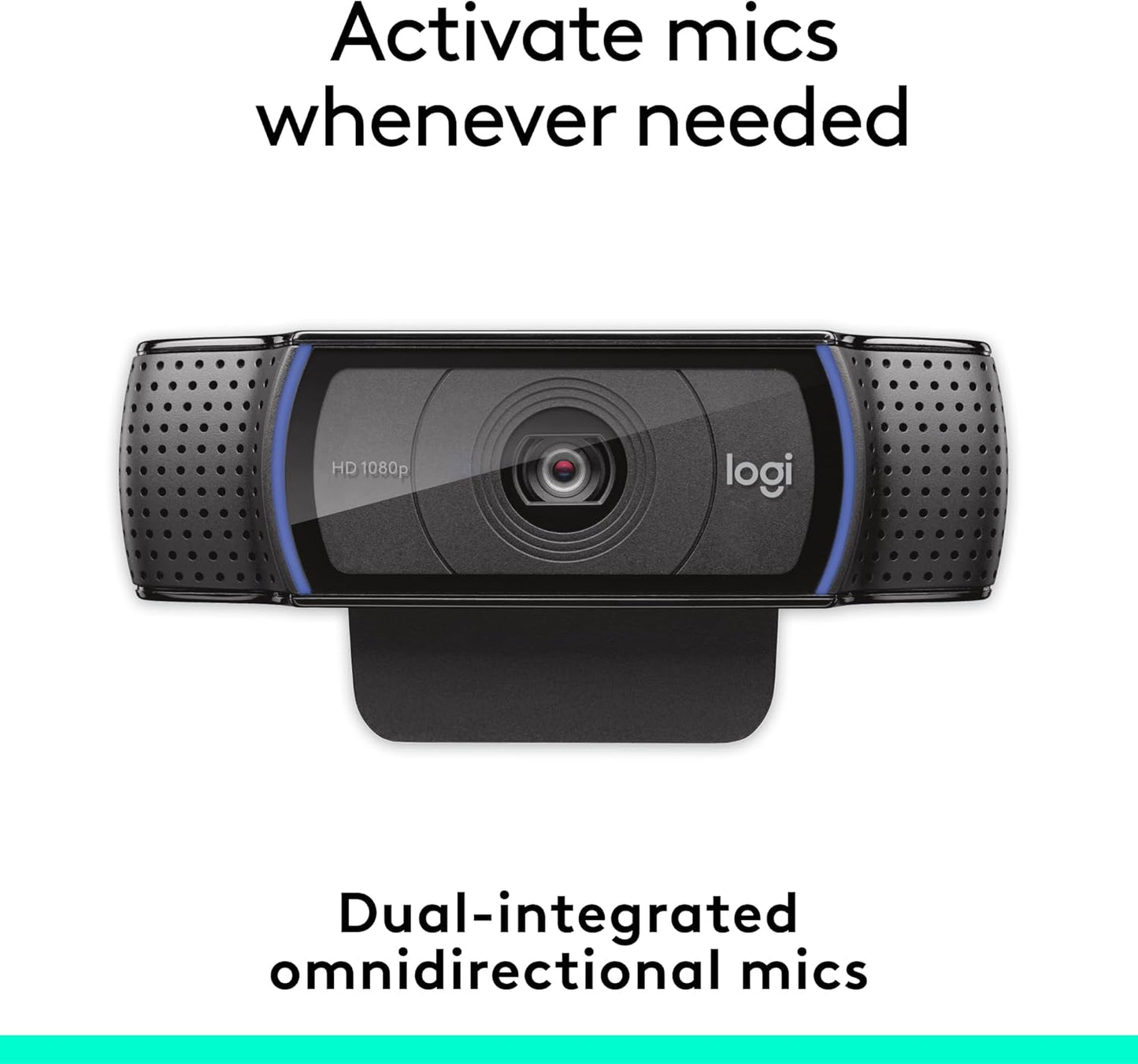 Logitech 960-001401 C920e Webcam + Litra Glow Streaming Kit