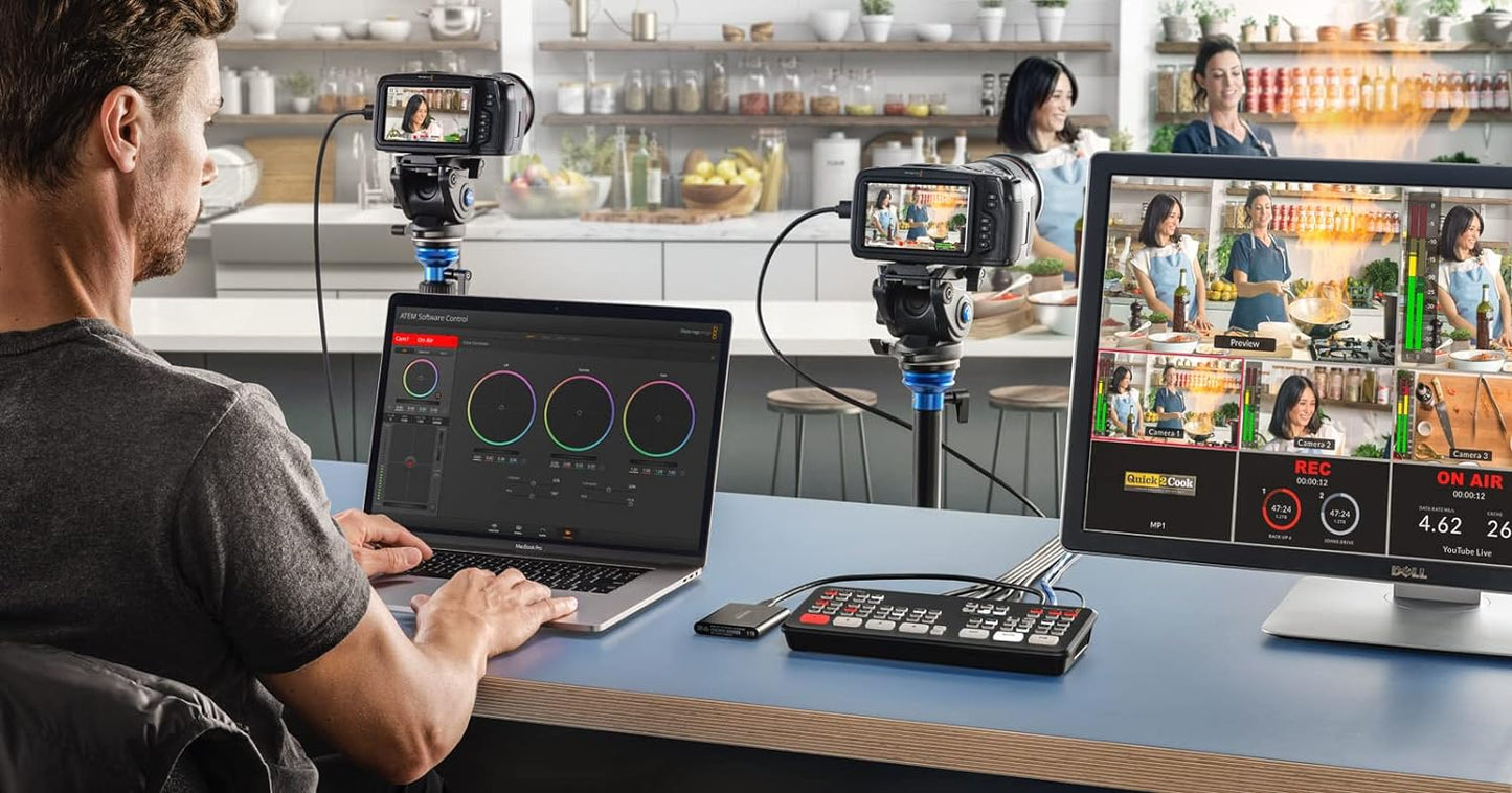 Blackmagic Design ATEM Mini Extreme ISO - Live Stream Switcher Bundle