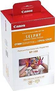 Canon 8568B001 RP-108 Ink & Paper Combo Pack
