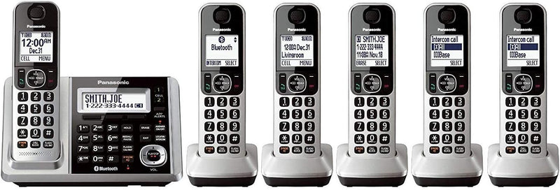 Panasonic KX-TGF375S Bluetooth 6-Handset Cordless Phone — main product image