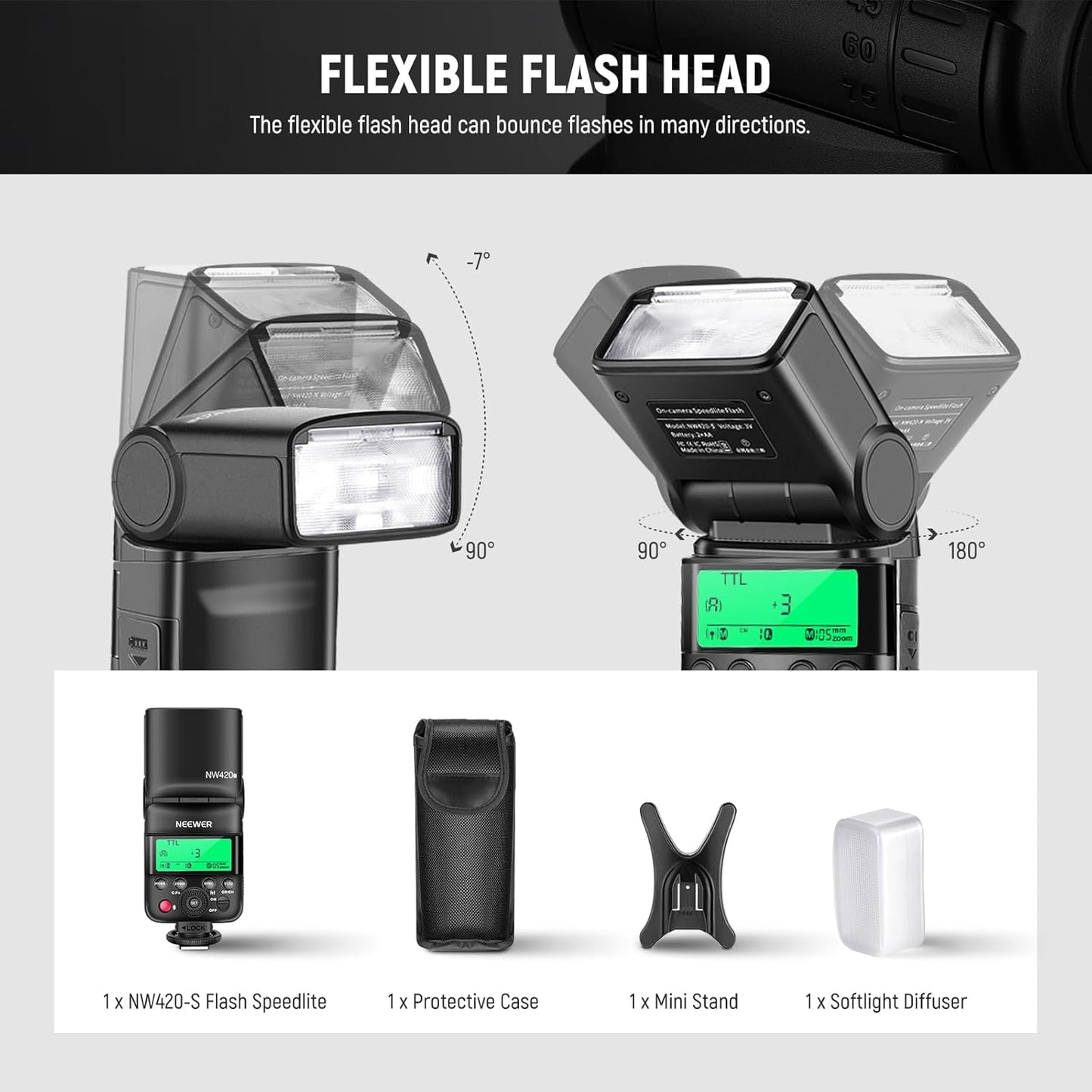 Neewer 10100917 Mini TTL Flash Speedlight for Sony