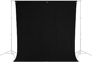 Westcott 133 9x10-Feet Rich Black Backdrop