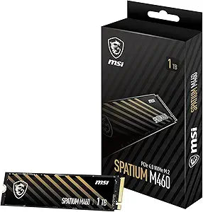 MSI SPATIUM M460 1TB PCIe 4.0 NVMe M.2 SSD — main product image