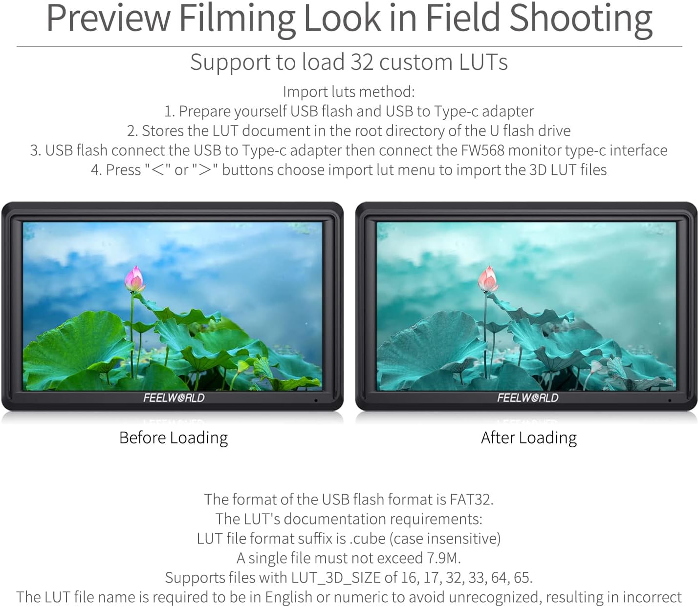 FEELWORLD FW568 5.5" Camera Field Monitor 4K HDMI