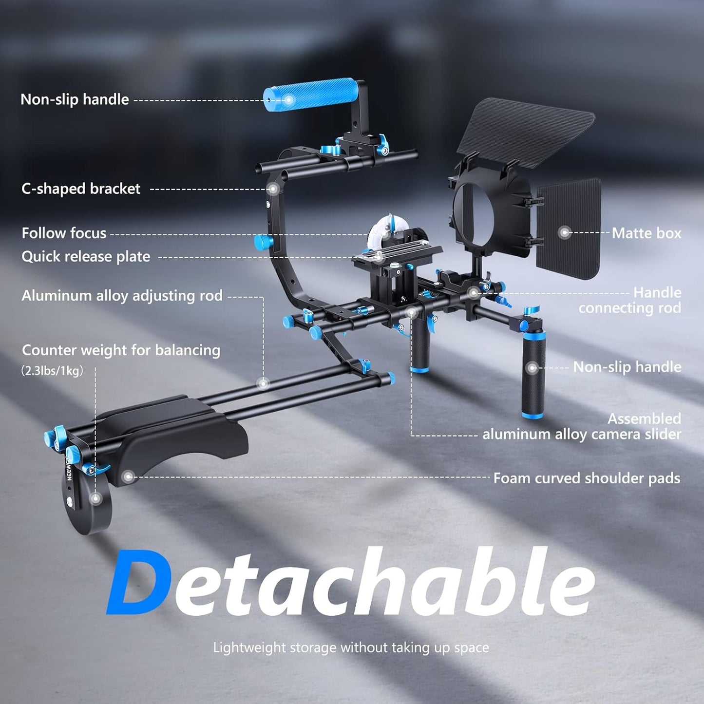Neewer 10086749 DSLR Camera Shoulder Rig Kit