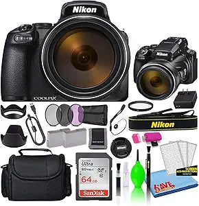 Nikon 26522 COOLPIX P1000 125x Zoom Digital Camera Bundle Renewed