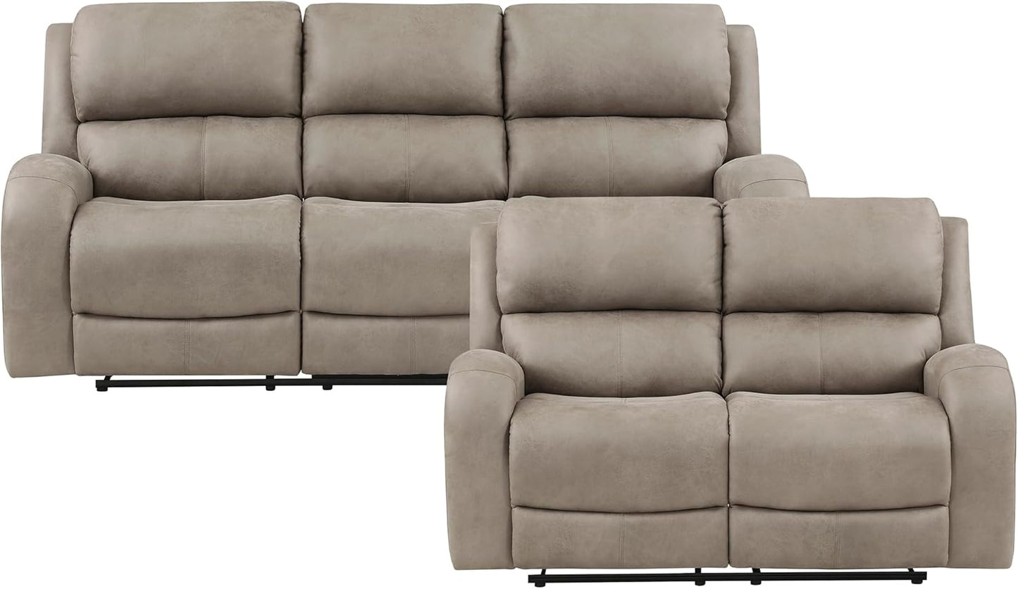 Lexicon Schmid 2-Piece Microfiber Reclining Sofa Set