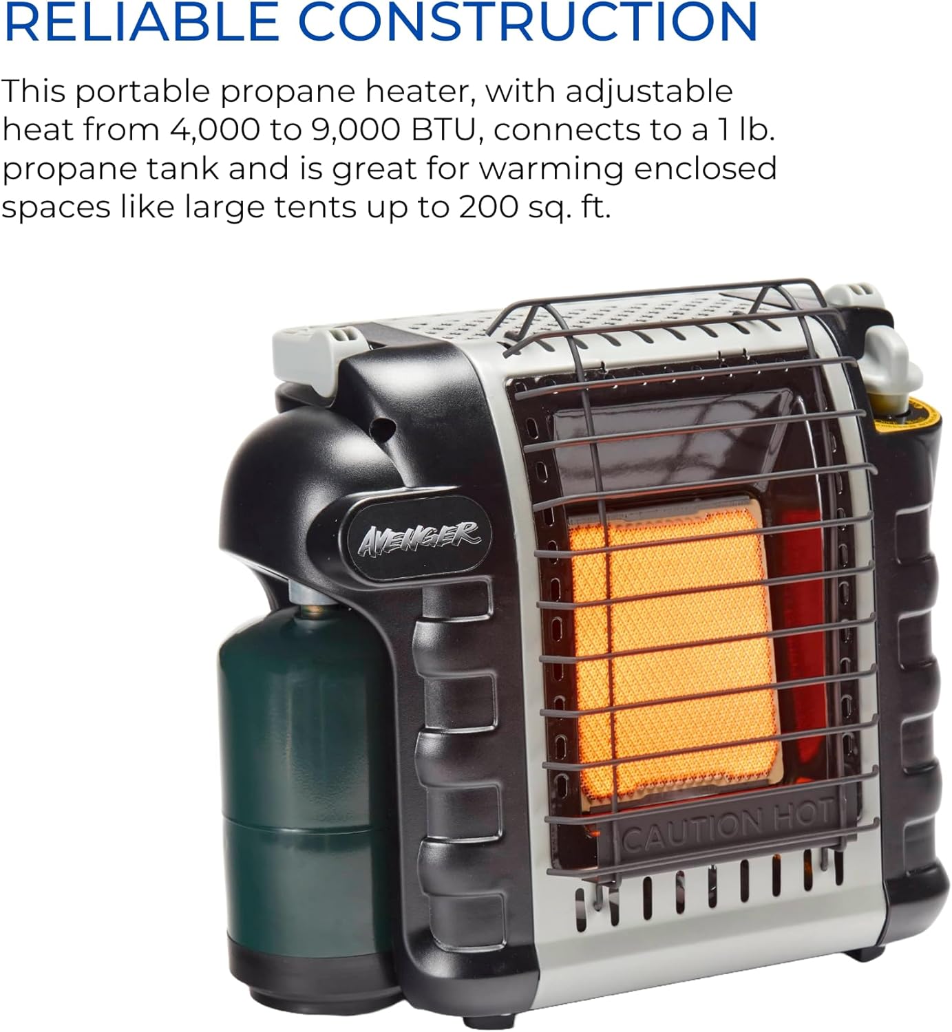 Avenger FBDPI9 Portable Propane Gas Outdoor Heater 9000 BTU