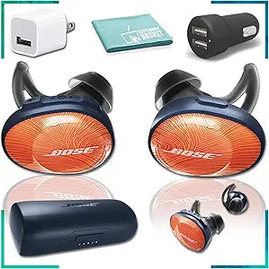 Bose SoundSport Free Orange Wireless Earbuds Bundle
