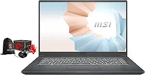 MSI Modern 15A i5 RTX WiFi Home Laptop Bundle — main product image