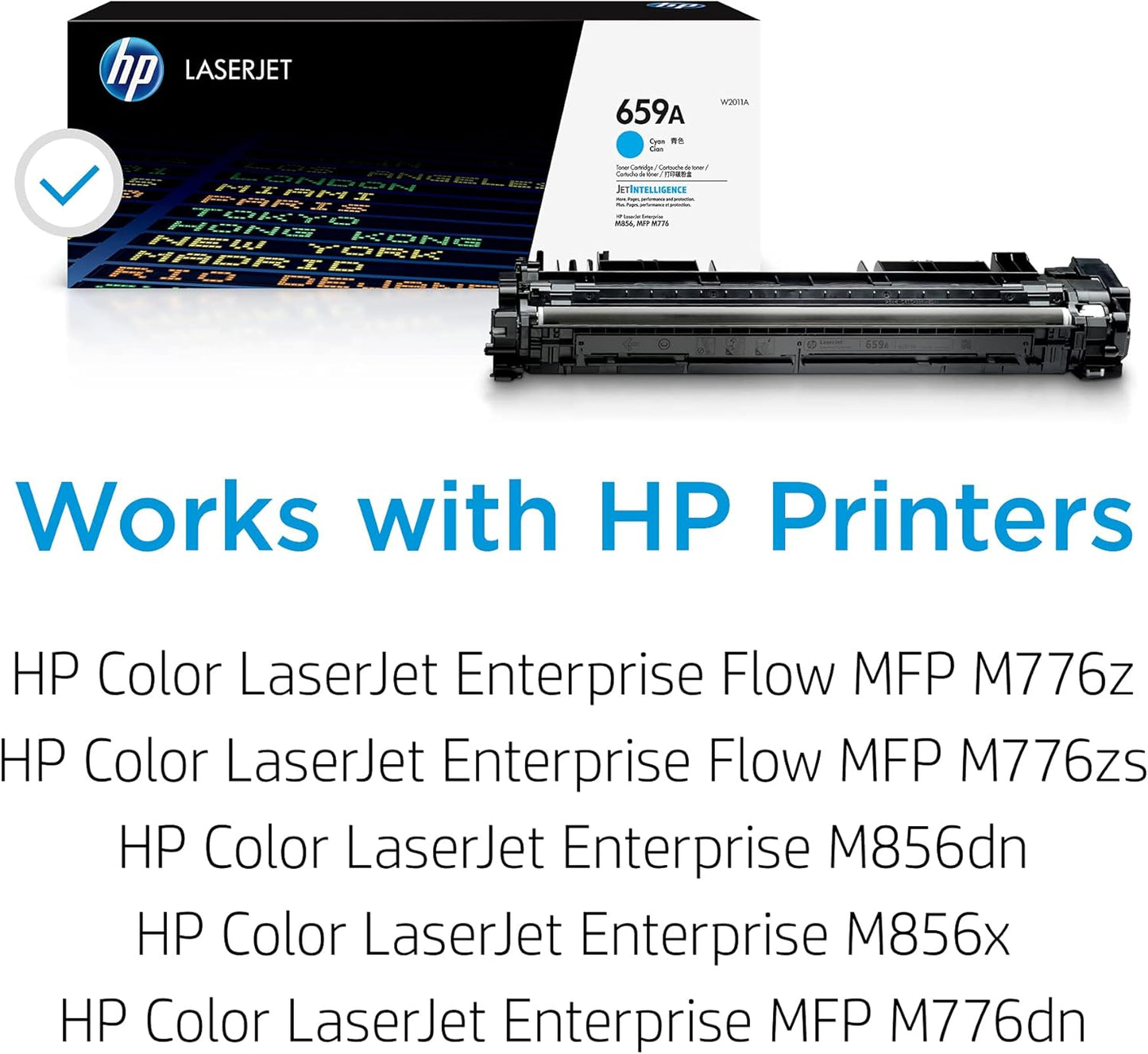 HP W2011A 659A Cyan Toner Cartridge: LaserJet Enterprise M856