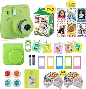 Fujifilm Instax Mini 9 Instant Camera Bundle - Lime Green