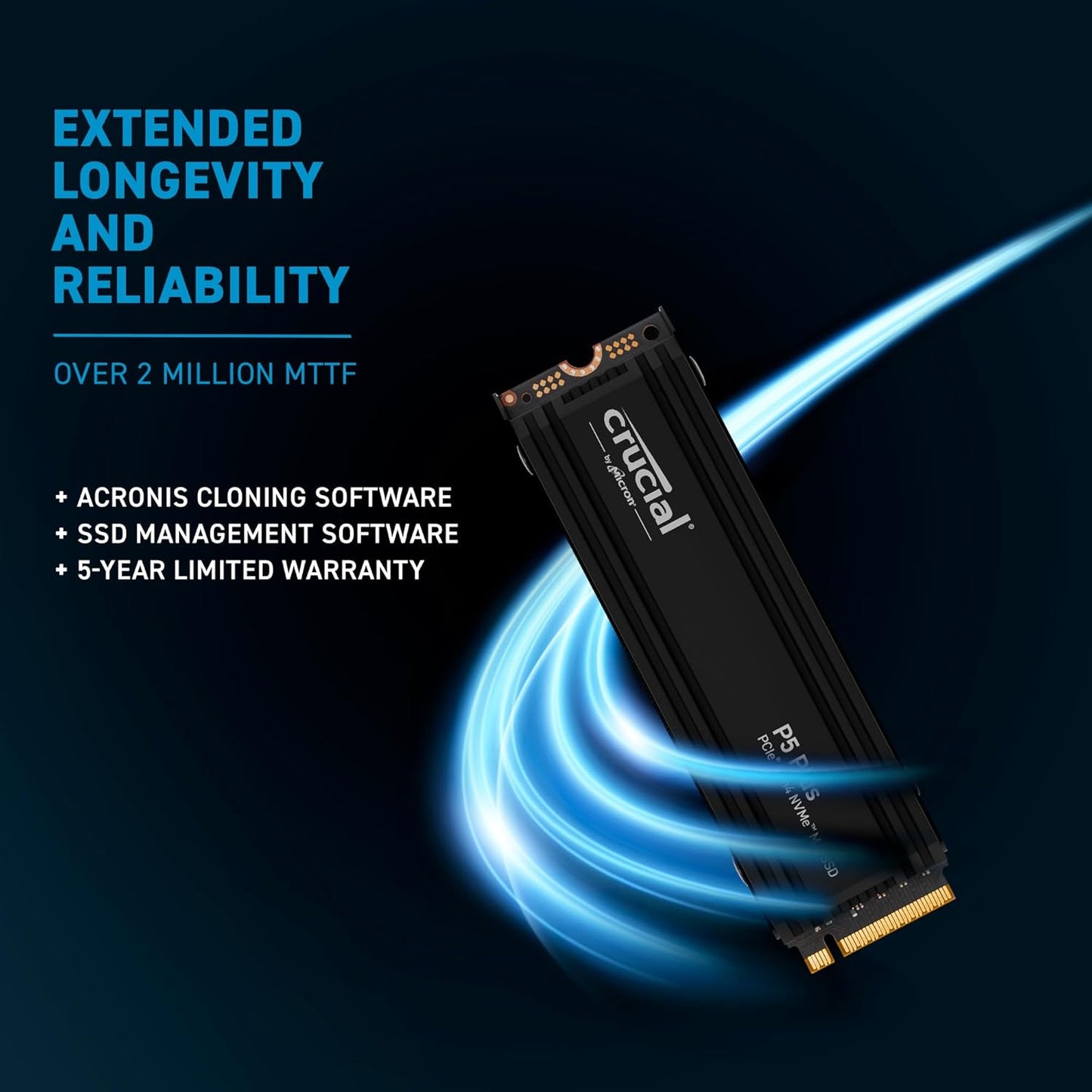 Crucial CT2000P5PSSD5 P5 Plus 2TB Gen4 NVMe SSD