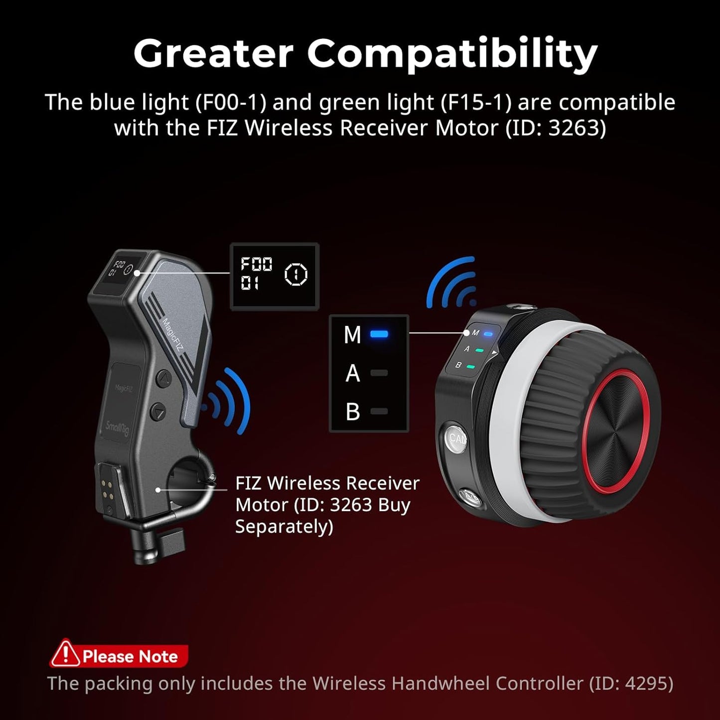 SmallRig 4295 Wireless Handwheel Controller (Lite) for DSLR