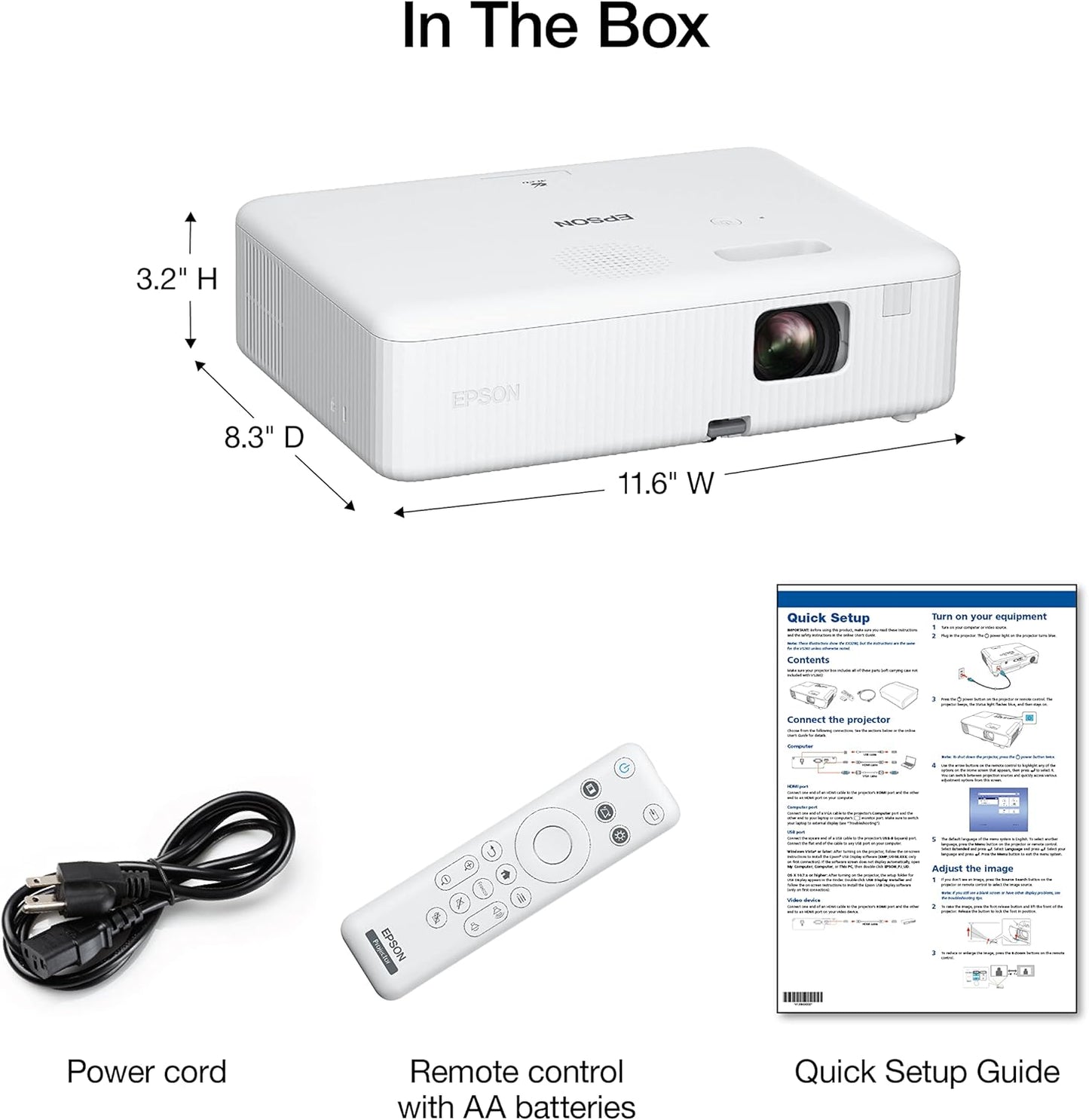 Epson V11HA86020 EpiqVision Flex CO-W01 Projector Renewed
