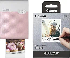 Canon SELPHY QX10 Compact Square Photo Printer Pink — main product image