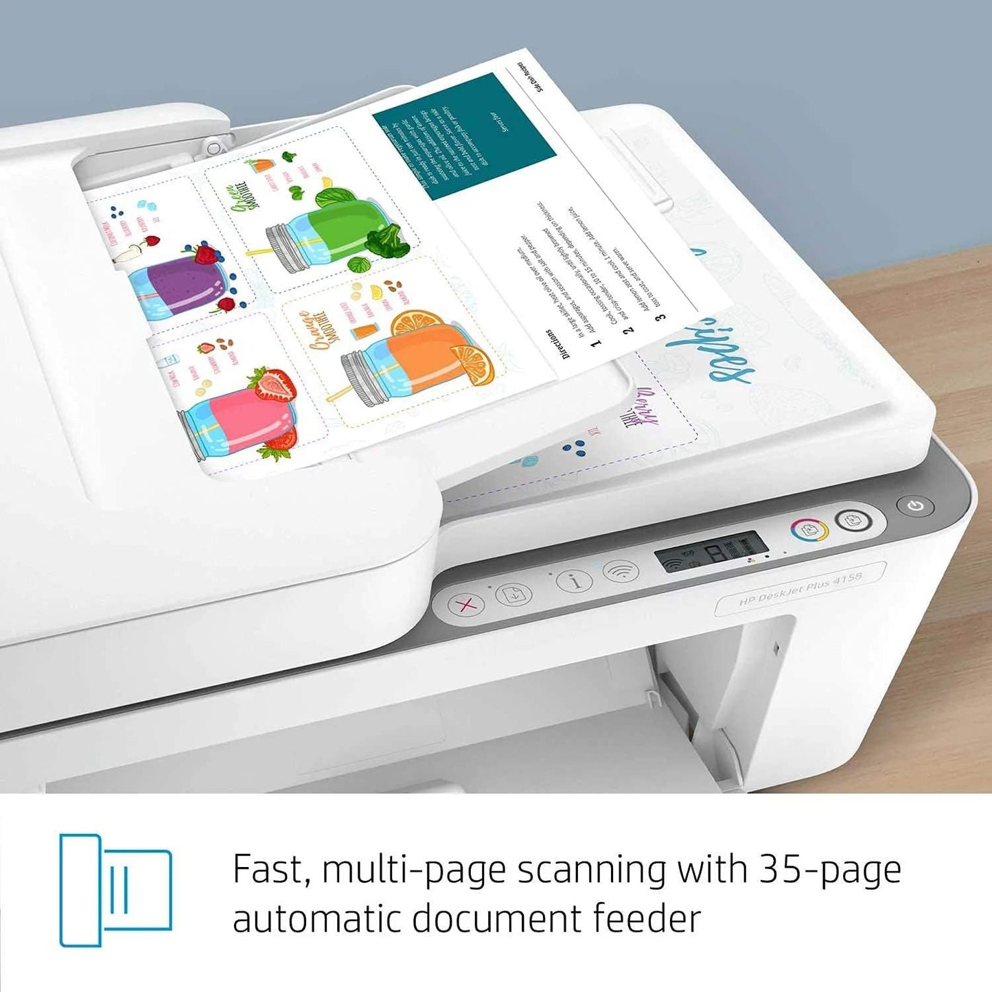 HP 7FS76A DeskJet Plus 4158 Wireless All-in-One Printer