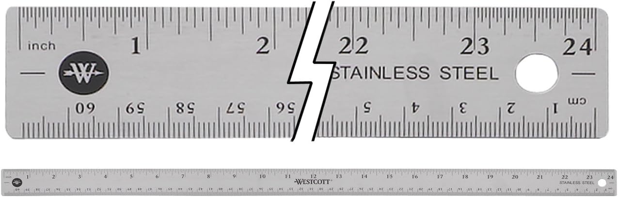 Westcott 10418 Stainless Steel 24" Office Ruler