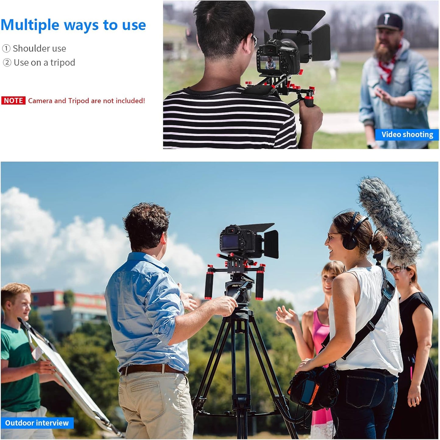 Neewer 10089989 DSLR Camera Shoulder Rig Video Kit (Red)