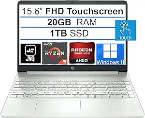 HP Newest 15.6" FHD Touchscreen Ryzen 5 Laptop