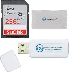 SanDisk Ultra 256GB SD Card Panasonic Lumix Bundle