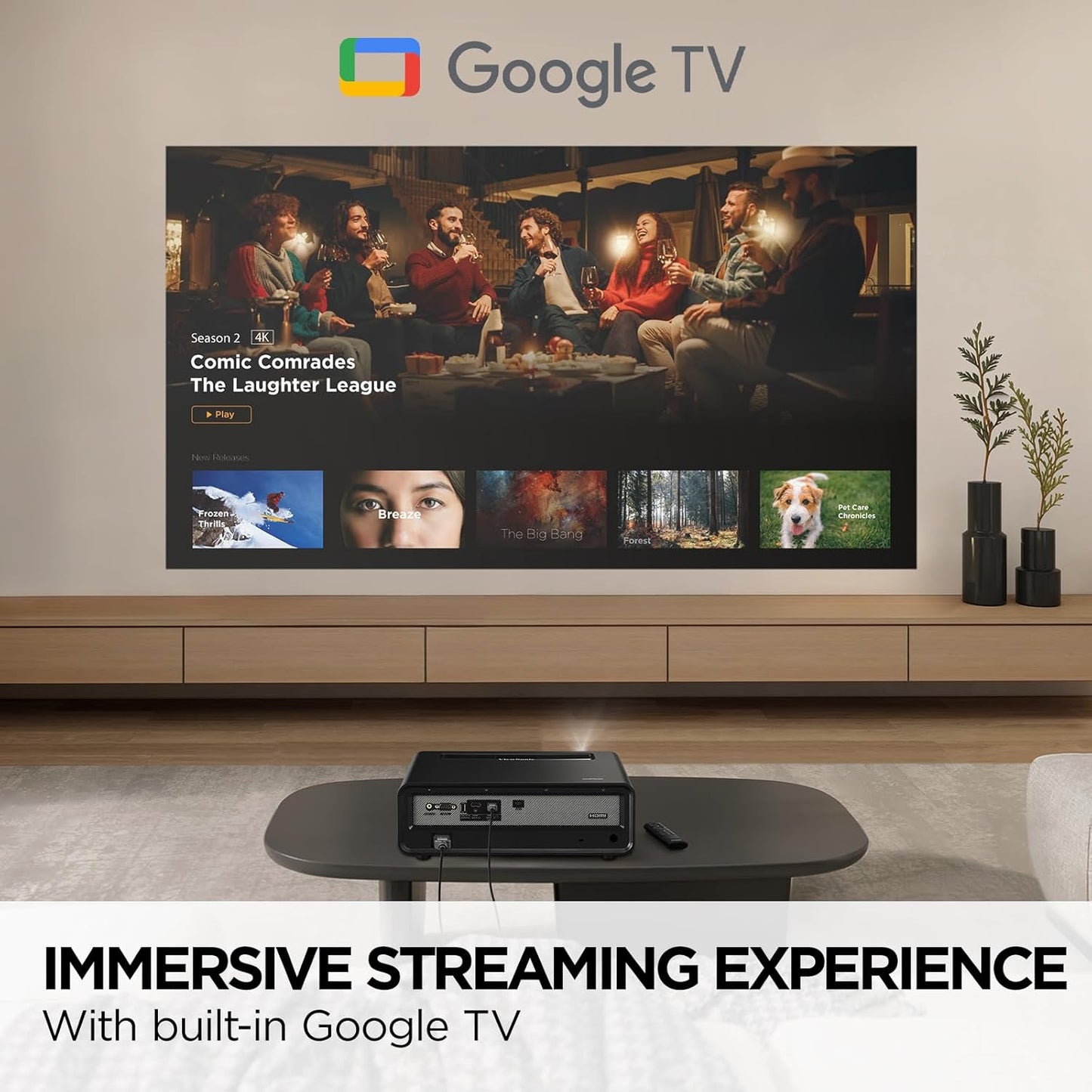 ViewSonic X1-4KPRO 4K UHD LED Google TV Projector