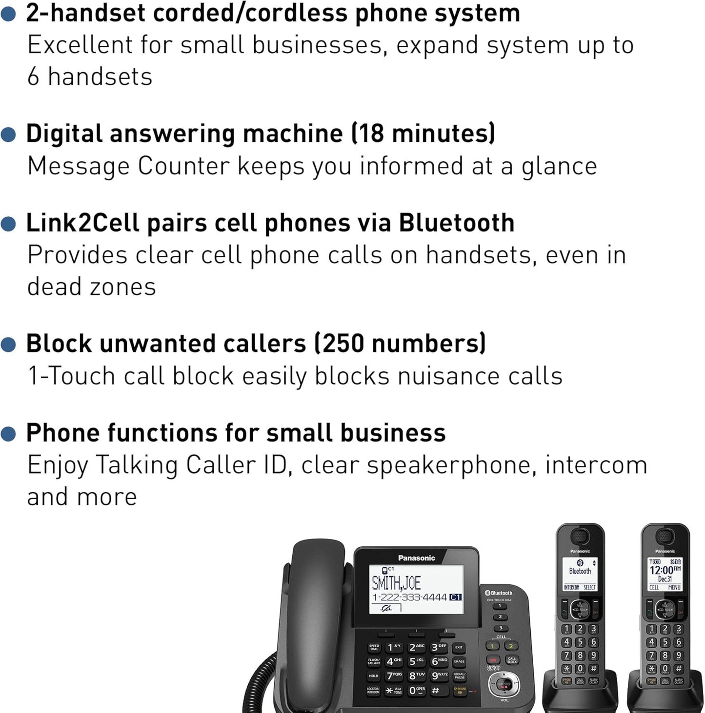 Panasonic KX-TGF382M Bluetooth Cordless Phone Answering Machine