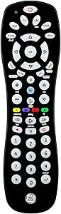 GE 34459 Universal Remote Control 6-Device Black