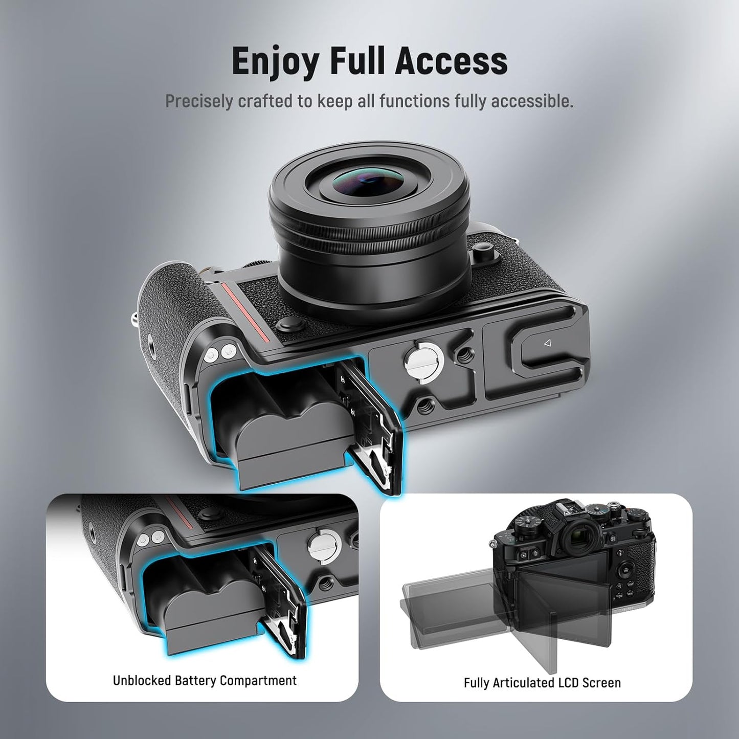 Neewer CA073 Nikon Z f Hand Grip L-Shape Baseplate