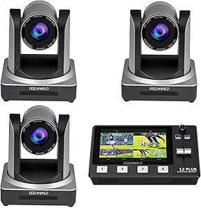 FEELWORLD 3X POE20X PTZ Camera Video Switcher Bundle