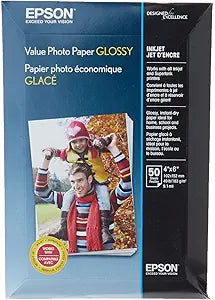 Epson S400033 Value Photo Paper Glossy 4x6 50 Sheets