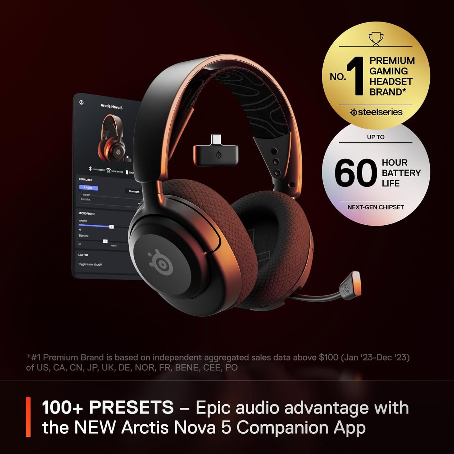SteelSeries 61670 Arctis Nova 5 Wireless Gaming Headset