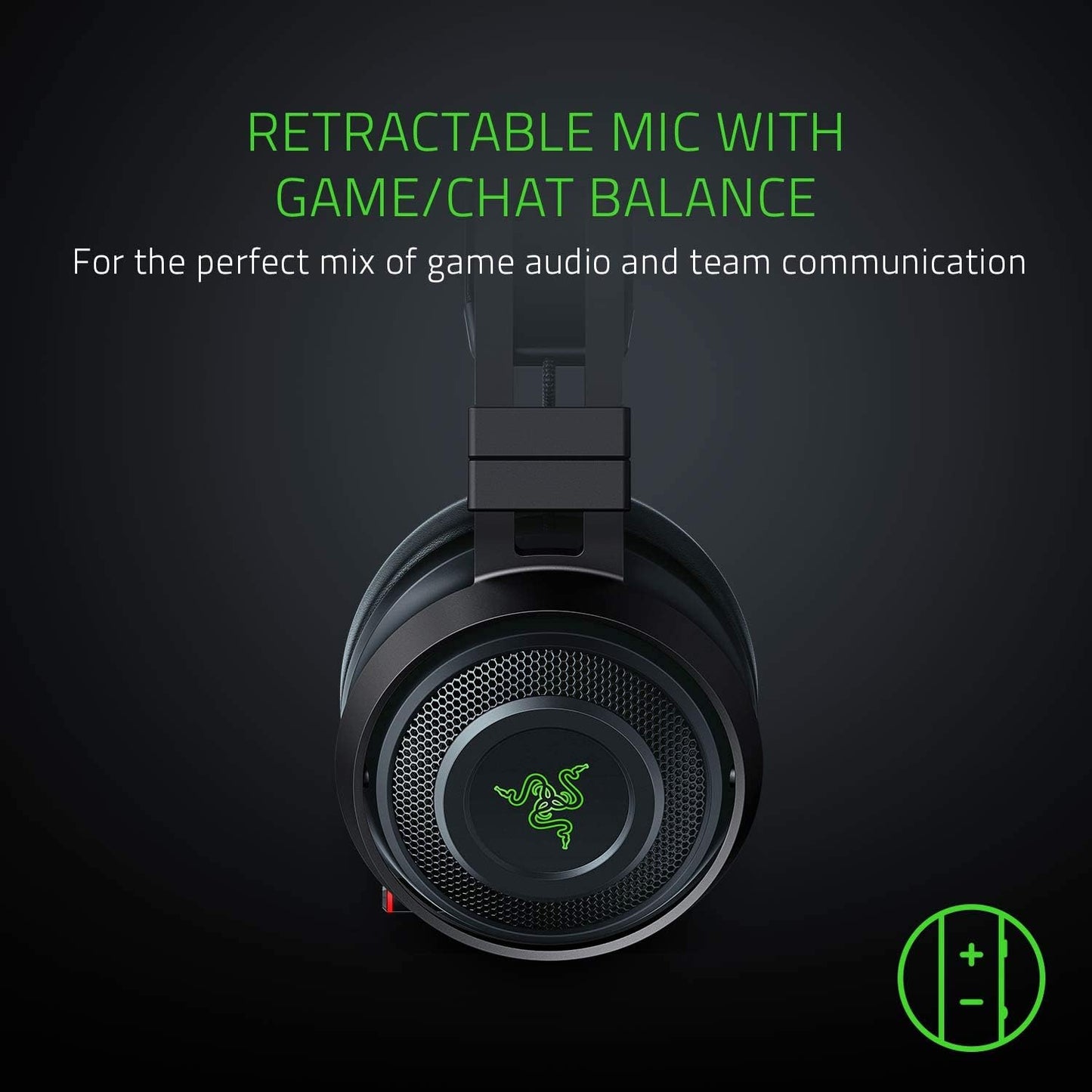 Razer RZ04-02670100-R3U1 Nari Ultimate Headset: THX, Haptic Feedback
