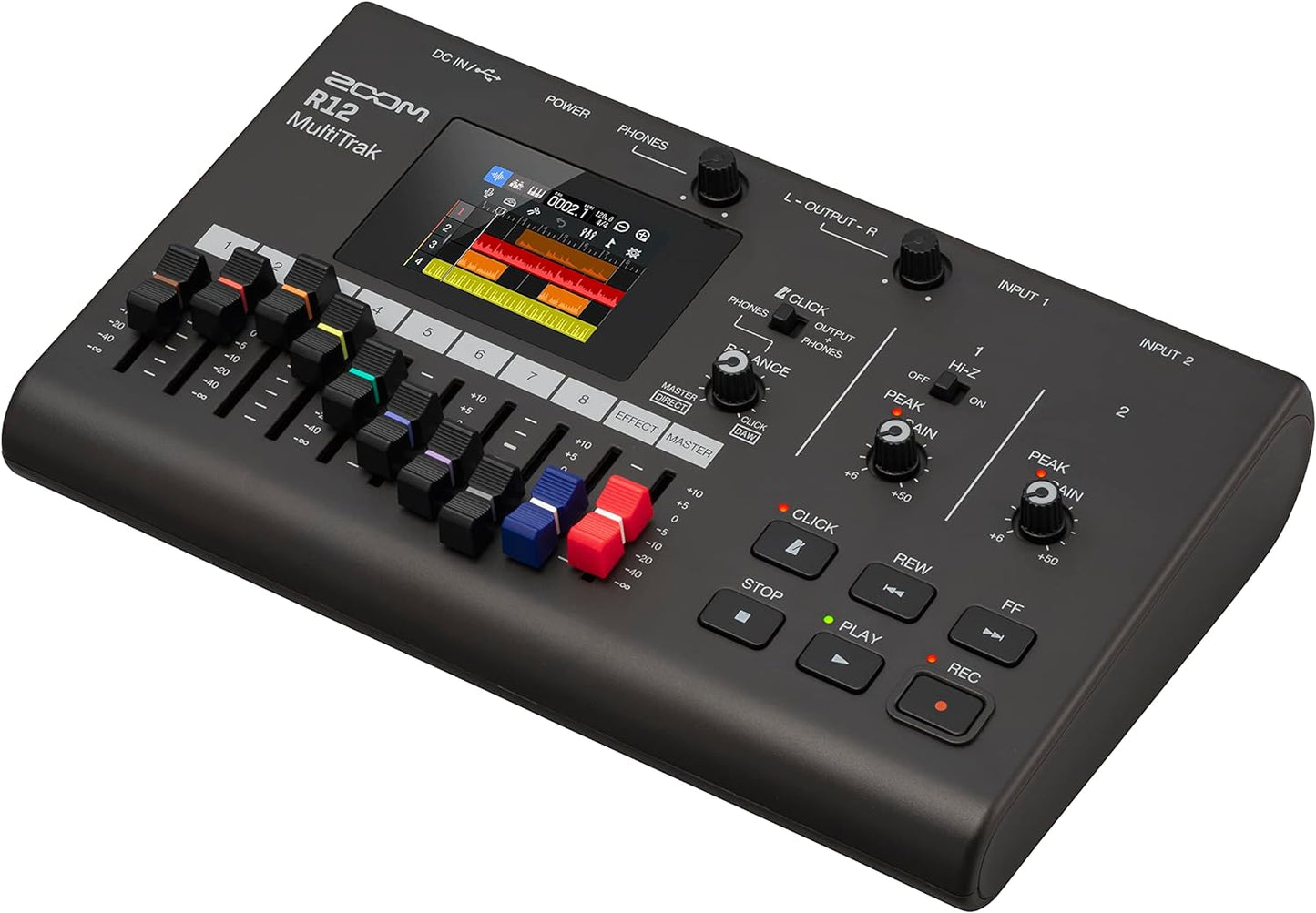 Zoom R12 MultiTrak Recorder - Touchscreen, 8-Track, Effects