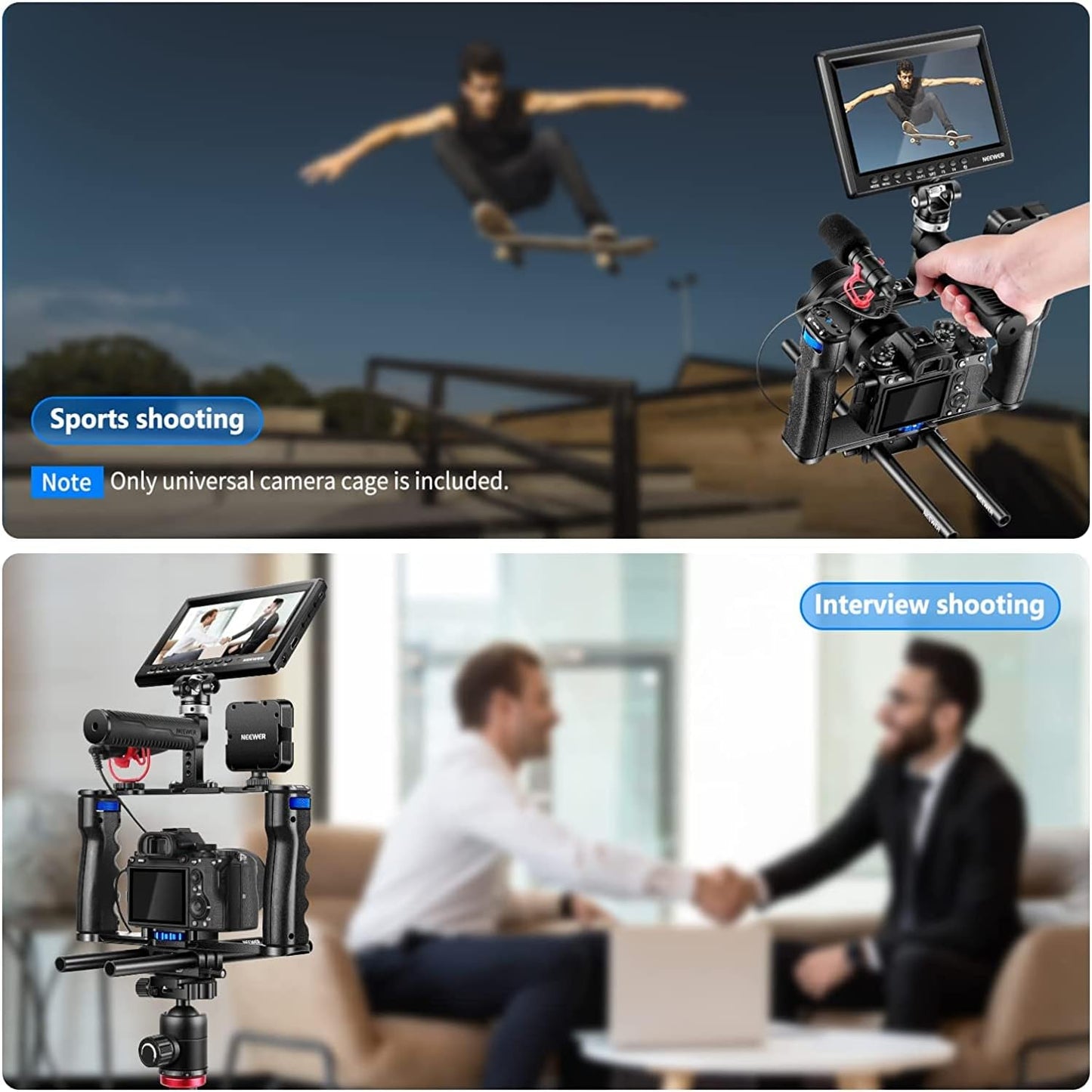 Neewer 10100435 Camera Cage Rig Dual Grips
