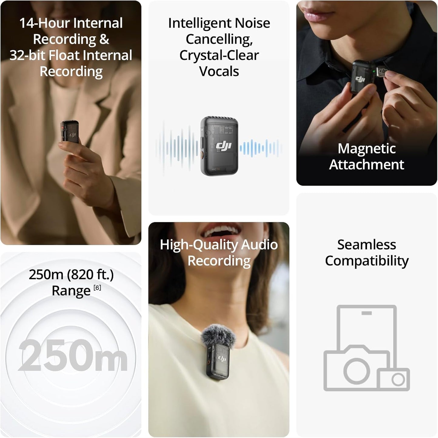 DJI 6941565971418 Mic 2 Wireless Lavalier Microphone