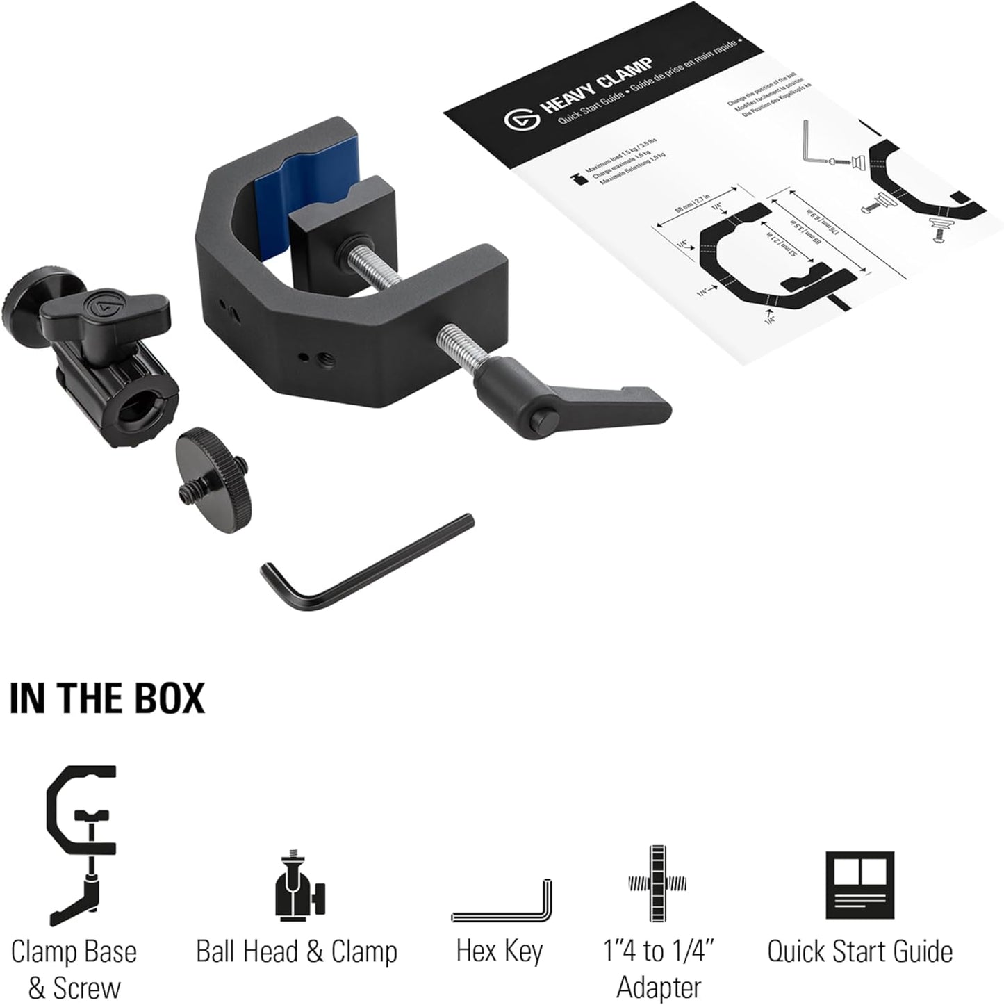 Elgato 21AAQ9901 Heavy Clamp Professional Camera Mount