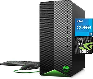 HP Pavilion i5 RTX 3060 Gaming Desktop with 32GB RAM, 1TB SSD