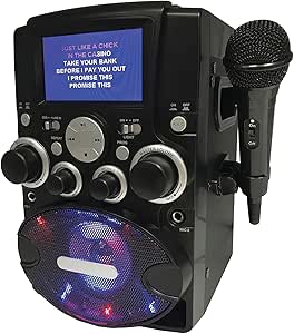 Sylvania SKAR128 Bluetooth Karaoke Machine LCD Microphone — main product image