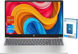 HP Essential 15 Laptop Intel N200 16GB 128GB SSD Bundle — main product image
