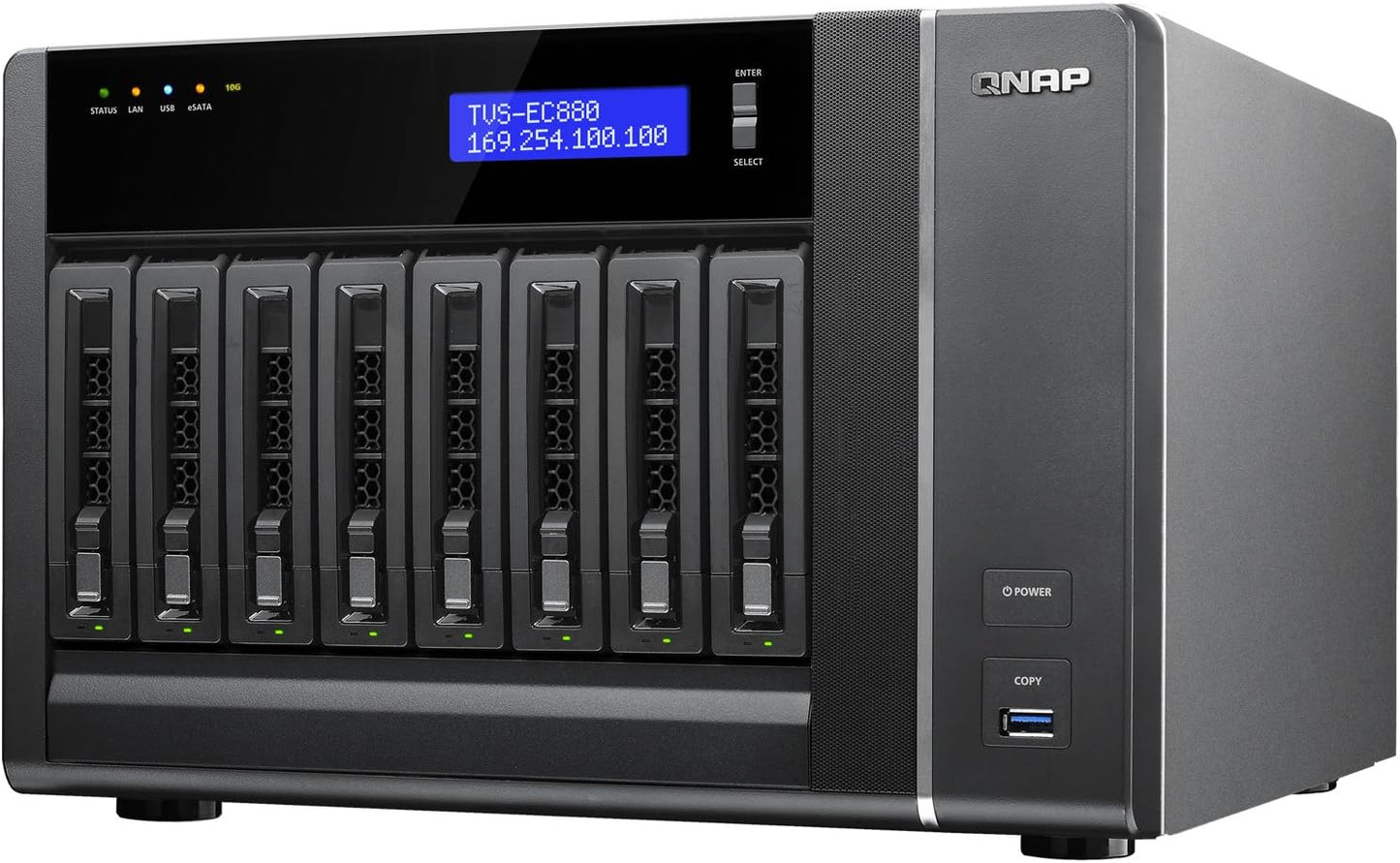 QNAP TVS-EC1080-i3-8G 10-Bay NAS 10Gbe i3