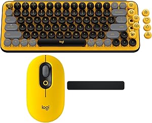 Logitech POP Keys Blast Yellow Keyboard Mouse Bundle