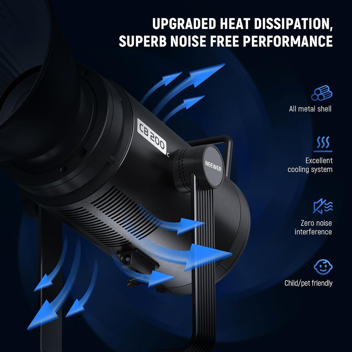 Neewer CB200C 200W RGBWW COB LED Video Light