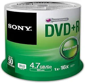 Sony 50DPR47SP - 16x DVD+R 4.7GB - 50 Pack Spindle